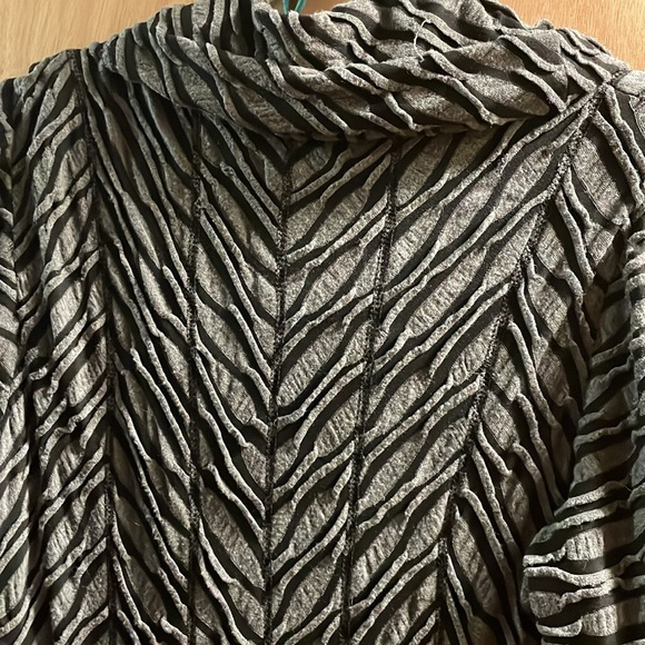 Signature by Robbie B black and gray zebra prints midi dress GUC size 1X - Picture 4 of 8